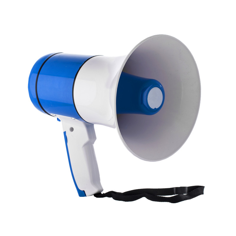 “Blue color portable megaphone bullhorn”